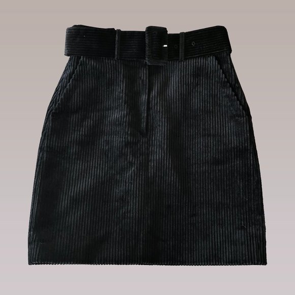 Sandro Dresses & Skirts - NWT Sandro Libre size 1 belted corduroy mini skirt